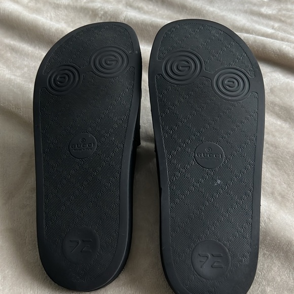 Gucci Logo Slide Rubber Black. Size 8 - Picture 5 of 16
